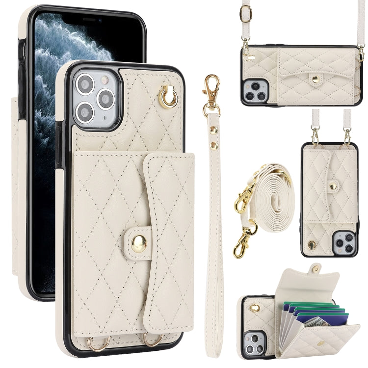 Crossbody Rhombic Horizontal Wallet Leather Phone Case, For iPhone 11 Pro Max, For iPhone 11, For iPhone 11 Pro, For iPhone XS / X, For iPhone XR