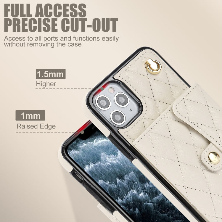 Crossbody Rhombic Horizontal Wallet Leather Phone Case, For iPhone 11 Pro Max, For iPhone 11, For iPhone 11 Pro, For iPhone XS / X, For iPhone XR