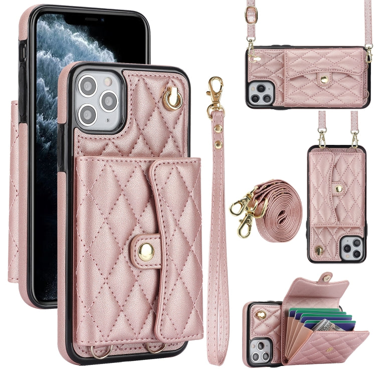 Crossbody Rhombic Horizontal Wallet Leather Phone Case, For iPhone 11 Pro Max, For iPhone 11, For iPhone 11 Pro, For iPhone XS / X, For iPhone XR