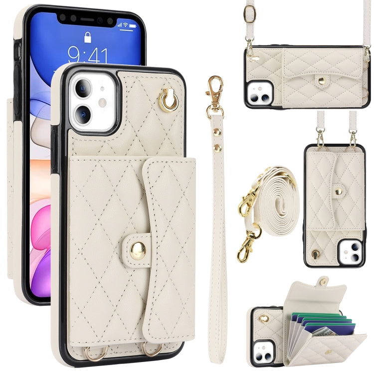 Crossbody Rhombic Horizontal Wallet Leather Phone Case, For iPhone 11 Pro Max, For iPhone 11, For iPhone 11 Pro, For iPhone XS / X, For iPhone XR