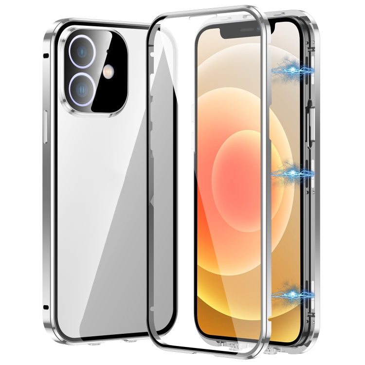 Magnetic Double-buckle HD Tempered Glass Phone Case, For iPhone 15 Plus, For iPhone 15, For iPhone 13 Pro Max, For iPhone 13 Pro, For iPhone 13, For iPhone 12