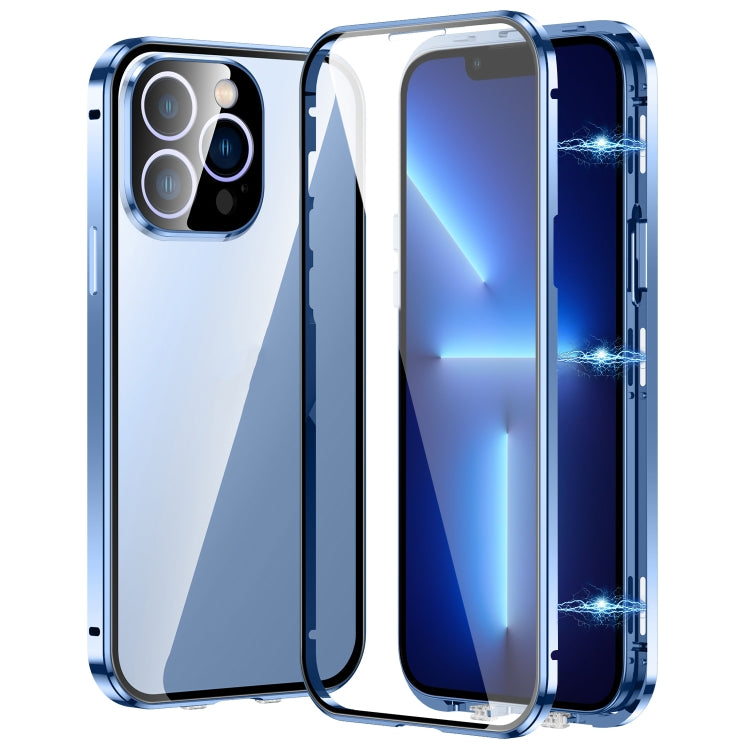 Magnetic Double-buckle HD Tempered Glass Phone Case, For iPhone 15 Plus, For iPhone 15, For iPhone 13 Pro Max, For iPhone 13 Pro, For iPhone 13, For iPhone 12