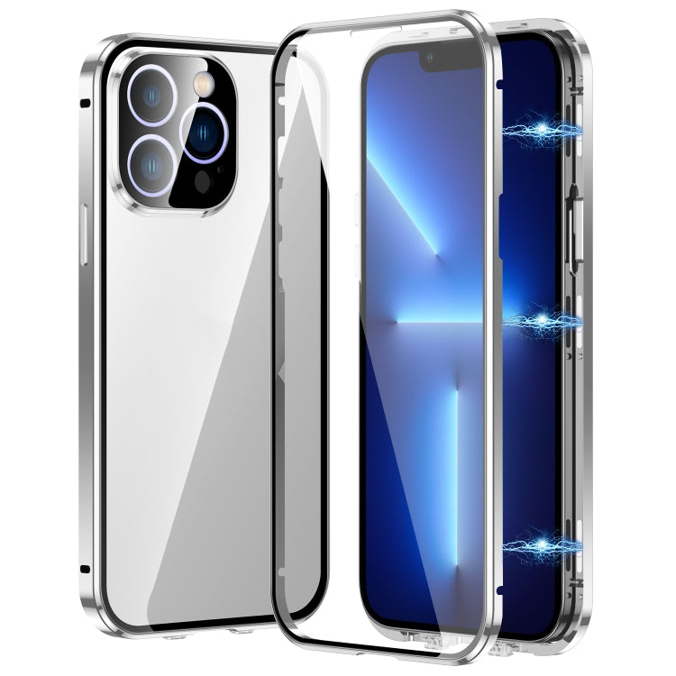 Magnetic Double-buckle HD Tempered Glass Phone Case, For iPhone 15 Plus, For iPhone 15, For iPhone 13 Pro Max, For iPhone 13 Pro, For iPhone 13, For iPhone 12