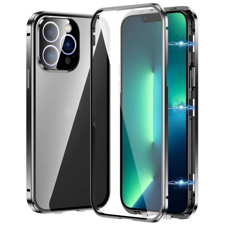 Magnetic Double-buckle HD Tempered Glass Phone Case, For iPhone 15 Plus, For iPhone 15, For iPhone 13 Pro Max, For iPhone 13 Pro, For iPhone 13, For iPhone 12