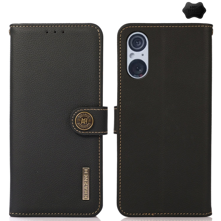 KHAZNEH Custer Genuine Leather RFID Phone Case, For Sony Xperia 10 VI, For Sony Xperia 1 VI, For Sony Xperia 5 V