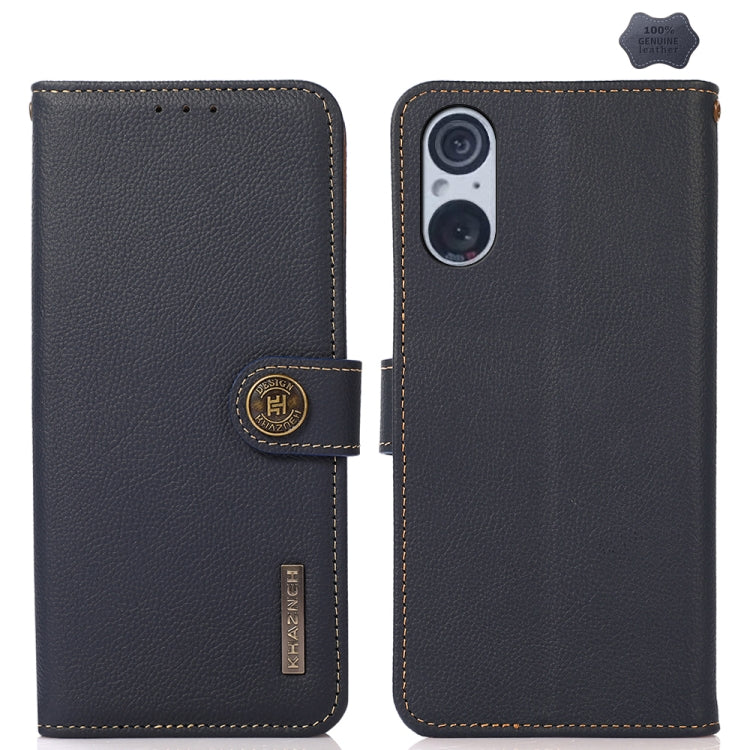 KHAZNEH Custer Genuine Leather RFID Phone Case, For Sony Xperia 10 VI, For Sony Xperia 1 VI, For Sony Xperia 5 V