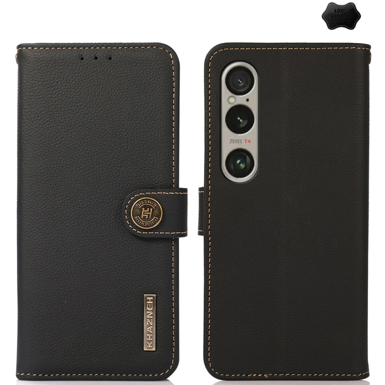 KHAZNEH Custer Genuine Leather RFID Phone Case, For Sony Xperia 10 VI, For Sony Xperia 1 VI, For Sony Xperia 5 V