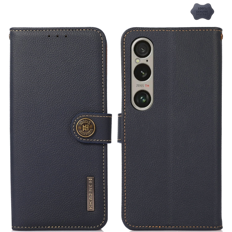 KHAZNEH Custer Genuine Leather RFID Phone Case, For Sony Xperia 10 VI, For Sony Xperia 1 VI, For Sony Xperia 5 V