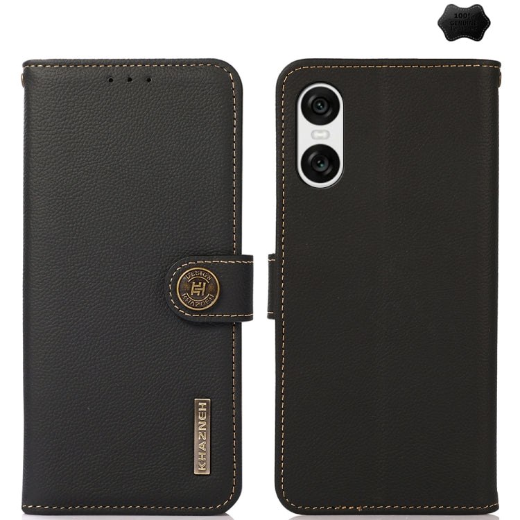 KHAZNEH Custer Genuine Leather RFID Phone Case, For Sony Xperia 10 VI, For Sony Xperia 1 VI, For Sony Xperia 5 V