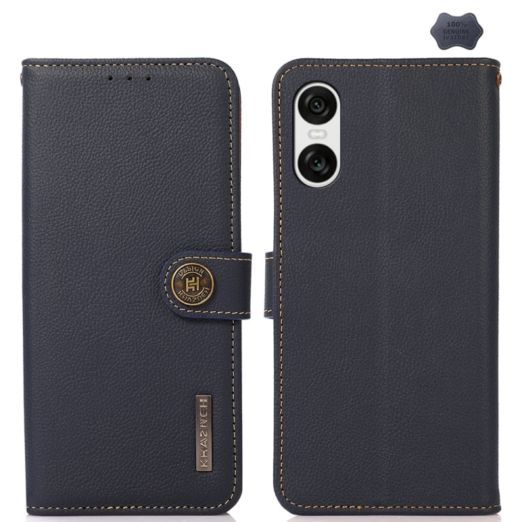 KHAZNEH Custer Genuine Leather RFID Phone Case, For Sony Xperia 10 VI, For Sony Xperia 1 VI, For Sony Xperia 5 V