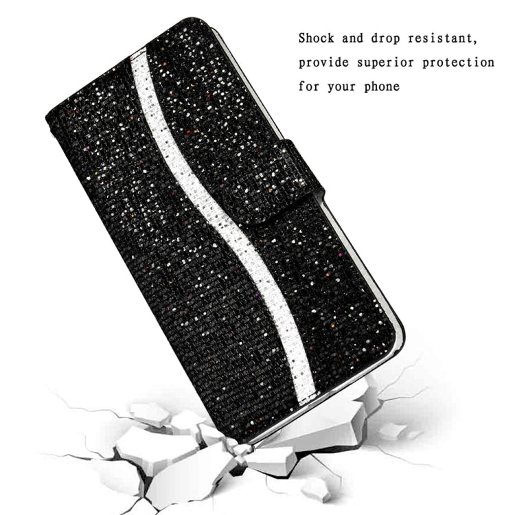 Glitter Powder Filp Leather Phone Case, For iPhone 15 Plus, For iPhone 15