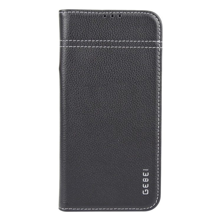 GEBEI Top-grain Horizontal Flip Leather Phone Case, For iPhone 16 Pro Max, For iPhone 16 Pro, For iPhone 16 Plus, For iPhone 16, For iPhone 15 Pro Max, For iPhone 15 Pro, For iPhone 15 Plus, For iPhone 15