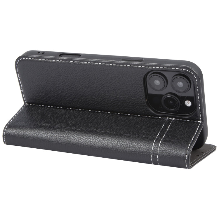 GEBEI Top-grain Horizontal Flip Leather Phone Case, For iPhone 16 Pro Max, For iPhone 16 Pro, For iPhone 16 Plus, For iPhone 16, For iPhone 15 Pro Max, For iPhone 15 Pro, For iPhone 15 Plus, For iPhone 15