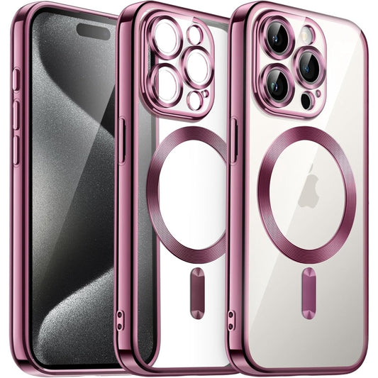 Transparent Electroplated Magsafe Magnetic TPU Phone Case