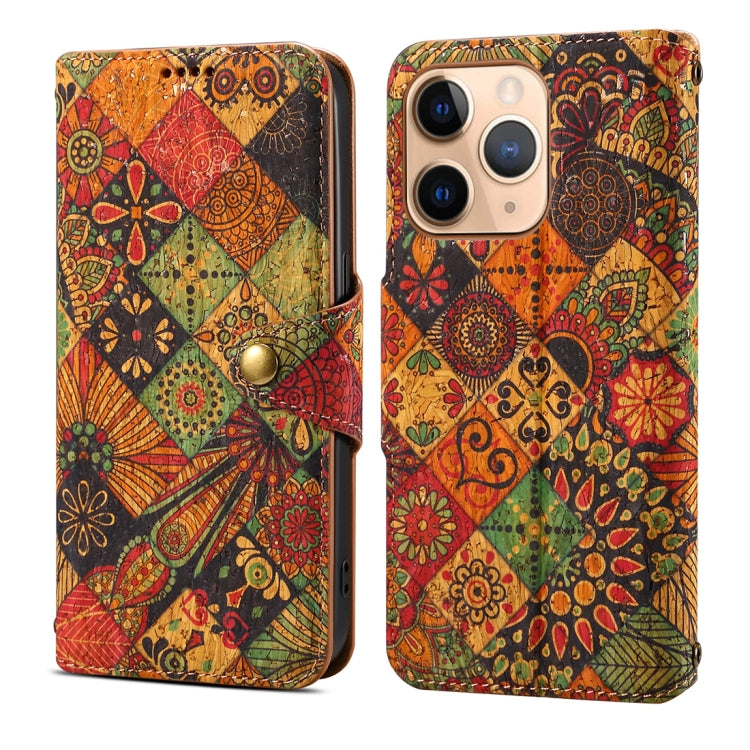 Denior Flower Language Series Cork Fabric Oil Edge Leather Phone Case, For iPhone 12 Pro Max, For iPhone 12 Pro, For iPhone 11 Pro Max, For iPhone 11, For iPhone 11 Pro