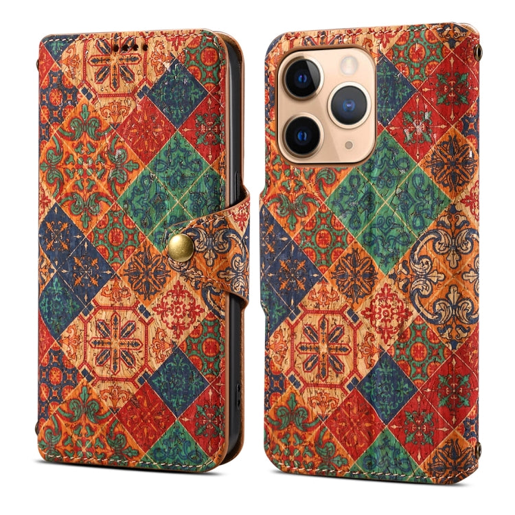 Denior Flower Language Series Cork Fabric Oil Edge Leather Phone Case, For iPhone 12 Pro Max, For iPhone 12 Pro, For iPhone 11 Pro Max, For iPhone 11, For iPhone 11 Pro