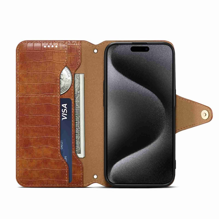 Denior Crocodile Texture Oil Edge Leather Phone Case, For iPhone 14 Plus, For iPhone 14, For iPhone 14 Pro, For iPhone 14 Pro Max, For iPhone 13 Pro Max, For iPhone 13 Pro, For iPhone 13, For iPhone 12