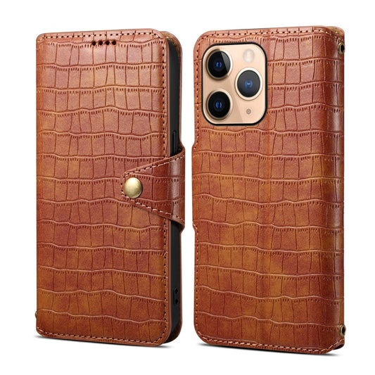 Denior Crocodile Texture Oil Edge Leather Phone Case, For iPhone 11 Pro Max, For iPhone 11, For iPhone 11 Pro