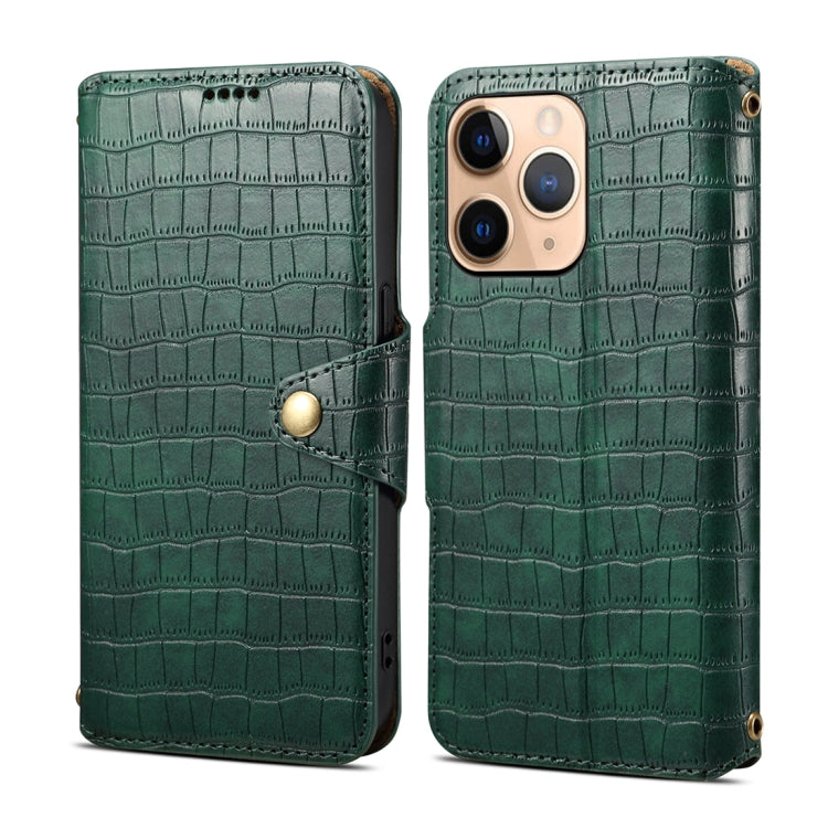 Denior Crocodile Texture Oil Edge Leather Phone Case, For iPhone 11 Pro Max, For iPhone 11, For iPhone 11 Pro