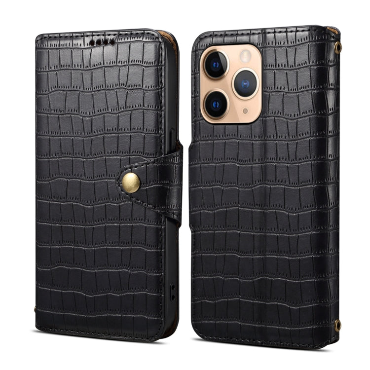 Denior Crocodile Texture Oil Edge Leather Phone Case, For iPhone 11 Pro Max, For iPhone 11, For iPhone 11 Pro