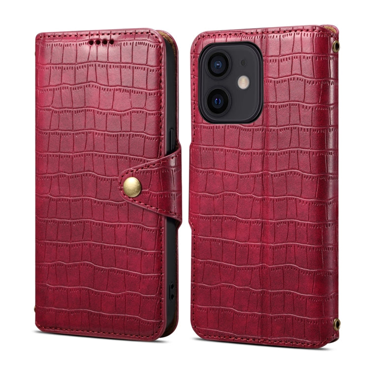 Denior Crocodile Texture Oil Edge Leather Phone Case, For iPhone 11 Pro Max, For iPhone 11, For iPhone 11 Pro
