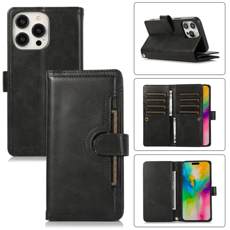 Wristband Card Slot Leather Phone Case, For iPhone 16 Pro Max, For iPhone 16 Pro, For iPhone 16 Plus, For iPhone 16
