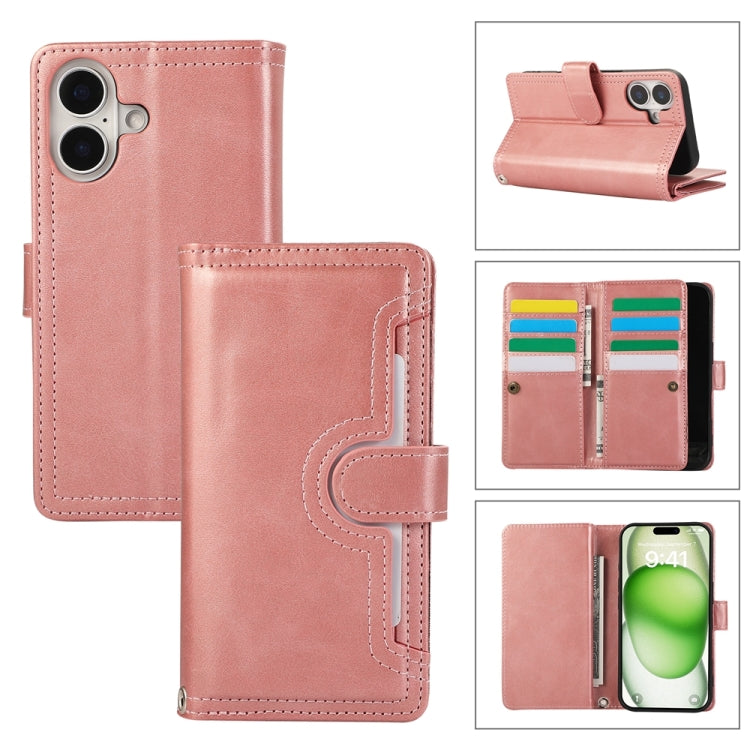 Wristband Card Slot Leather Phone Case, For iPhone 16 Pro Max, For iPhone 16 Pro, For iPhone 16 Plus, For iPhone 16