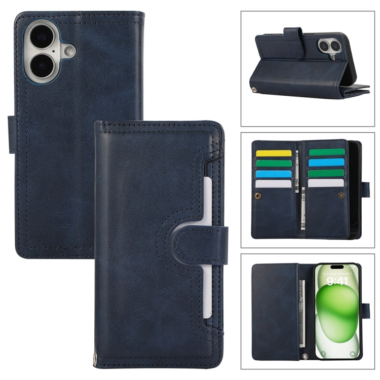 Wristband Card Slot Leather Phone Case, For iPhone 16 Pro Max, For iPhone 16 Pro, For iPhone 16 Plus, For iPhone 16