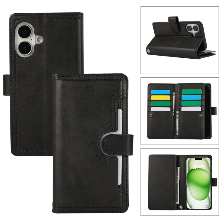 Wristband Card Slot Leather Phone Case, For iPhone 16 Pro Max, For iPhone 16 Pro, For iPhone 16 Plus, For iPhone 16