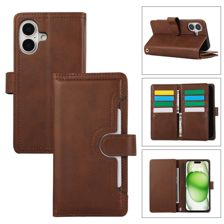 Wristband Card Slot Leather Phone Case, For iPhone 16 Pro Max, For iPhone 16 Pro, For iPhone 16 Plus, For iPhone 16