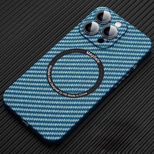 MagSafe Magnetic PC Carbon Fiber Phone Case with Lens Film, For iPhone 11 Pro
