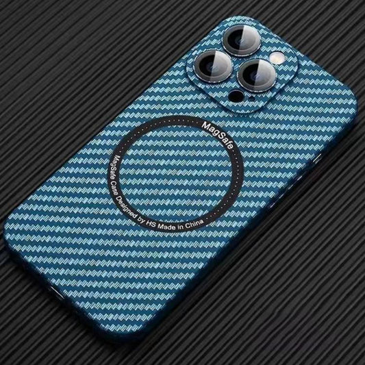 MagSafe Magnetic PC Carbon Fiber Phone Case with Lens Film, For iPhone 16 Pro Max, For iPhone 16 Pro, For iPhone 16 Plus, For iPhone 16, For iPhone 14 Plus, For iPhone 14, For iPhone 14 Pro, For iPhone 14 Pro Max