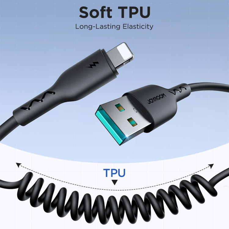 JOYROOM SA38-CL3 30W USB-C / Type-C to 8 Pin Coiled Fast Charging Data Cable, USB-C / Type-C to 8 Pin