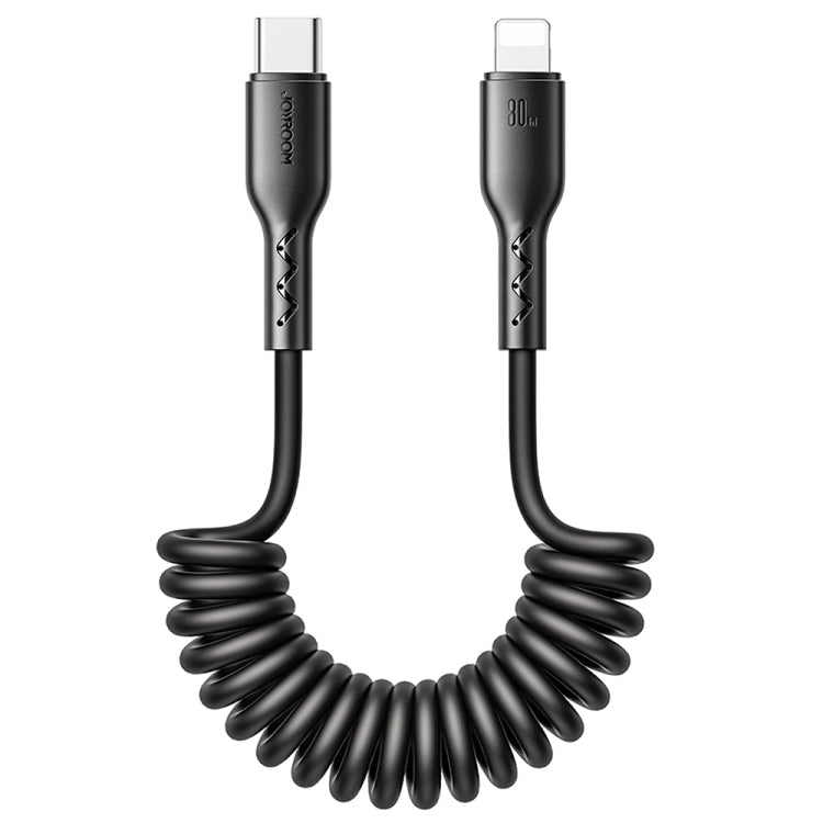 JOYROOM SA38-CL3 30W USB-C / Type-C to 8 Pin Coiled Fast Charging Data Cable, USB-C / Type-C to 8 Pin