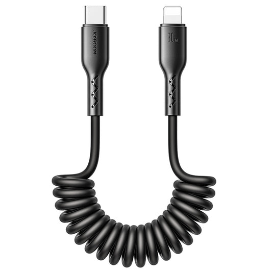 JOYROOM SA38-CL3 30W USB-C / Type-C to 8 Pin Coiled Fast Charging Data Cable, USB-C / Type-C to 8 Pin