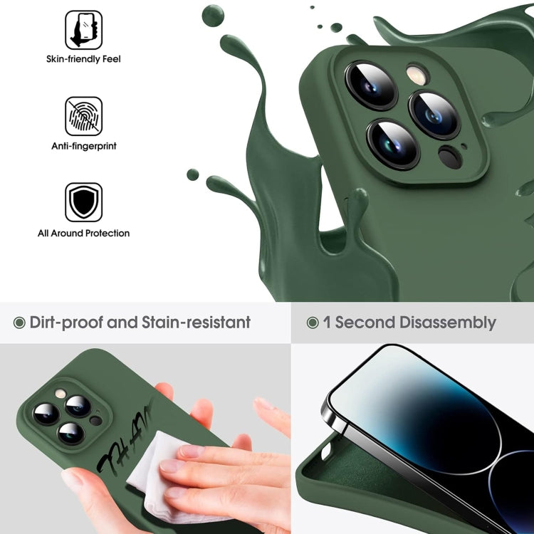 Microfiber Liquid Silicone Shockproof Phone Case, For iPhone 15 Plus, For iPhone 15, For iPhone 14 Plus, For iPhone 14, For iPhone 14 Pro, For iPhone 14 Pro Max