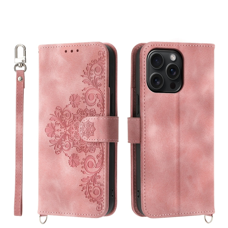 Skin-feel Flowers Embossed Wallet Leather Phone Case, Series 2