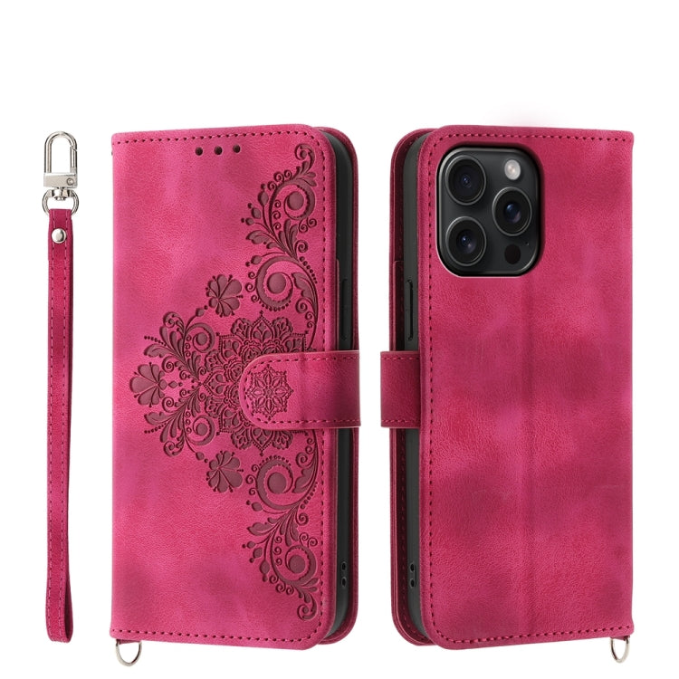 Skin-feel Flowers Embossed Wallet Leather Phone Case, Series 2