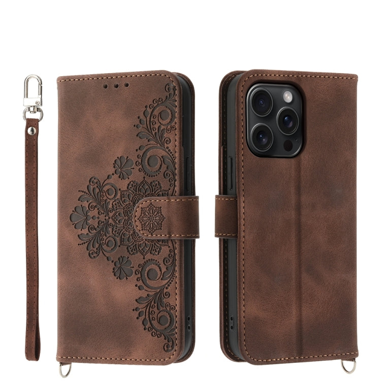 Skin-feel Flowers Embossed Wallet Leather Phone Case, Series 2