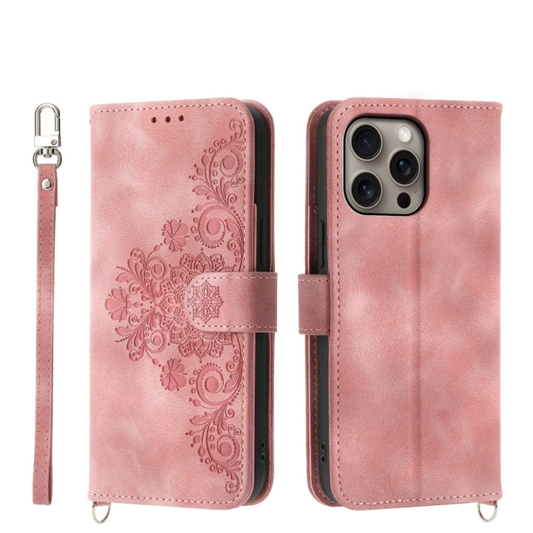 Skin-feel Flowers Embossed Wallet Leather Phone Case, Series 2