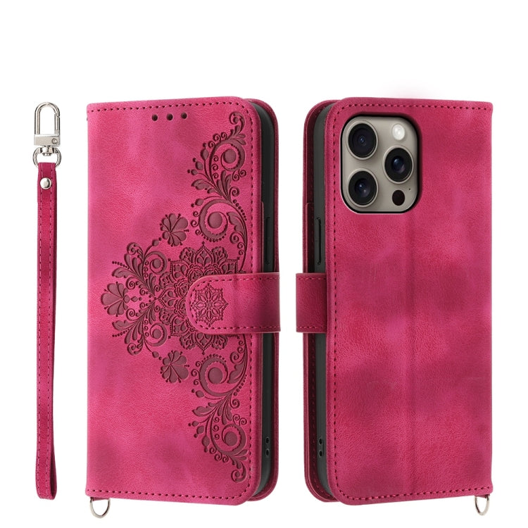 Skin-feel Flowers Embossed Wallet Leather Phone Case, Series 2