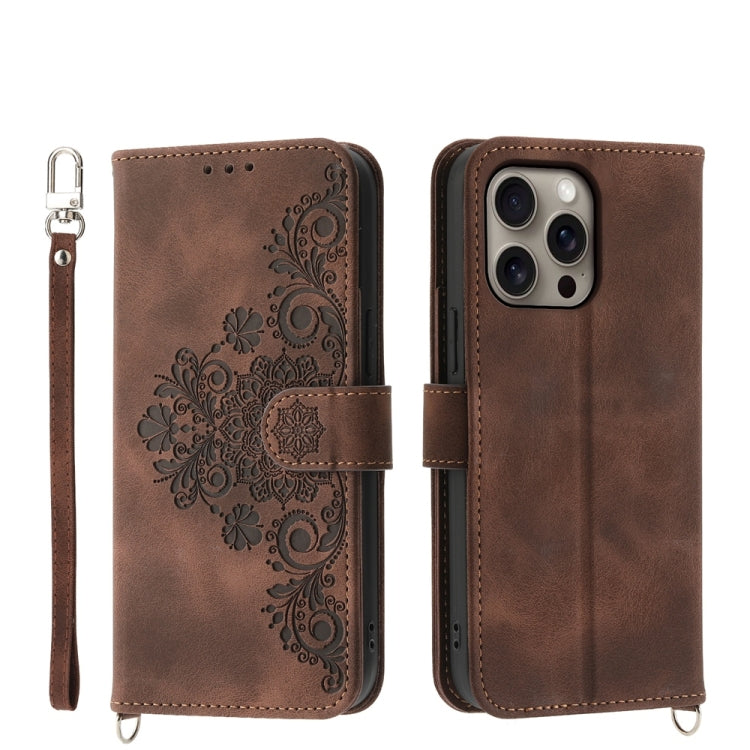 Skin-feel Flowers Embossed Wallet Leather Phone Case, Series 2