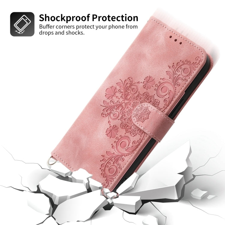 Skin-feel Flowers Embossed Wallet Leather Phone Case, Series 2