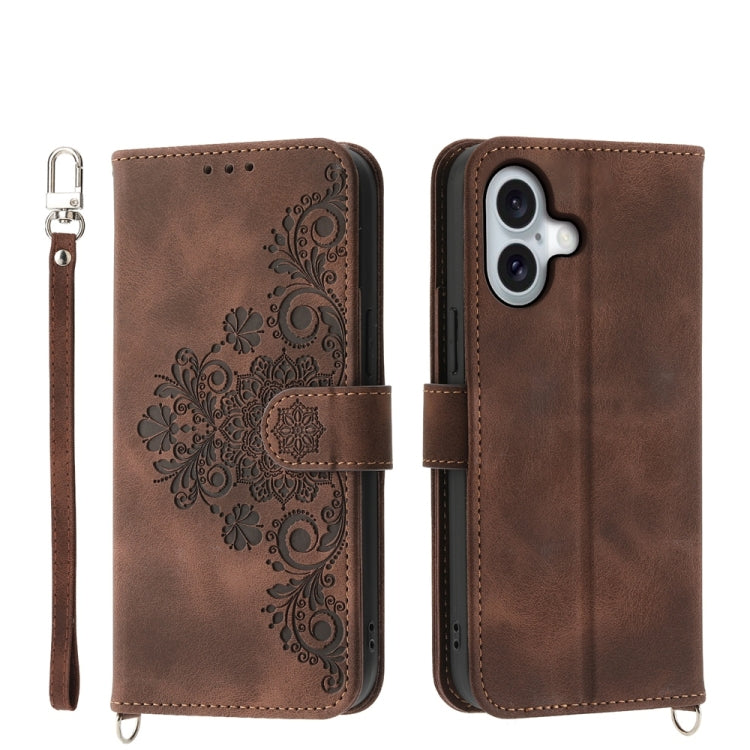 Skin-feel Flowers Embossed Wallet Leather Phone Case, Series 2