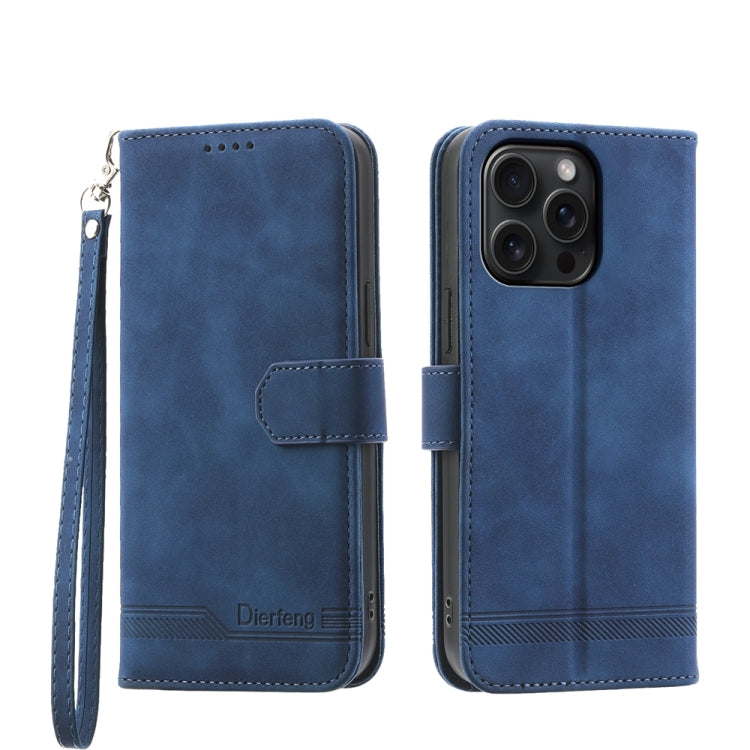 Dierfeng Dream Line TPU + PU Leather Phone Case, For iPhone 15 Pro Max, For iPhone 15 Pro, For iPhone 15 Plus, For iPhone 15