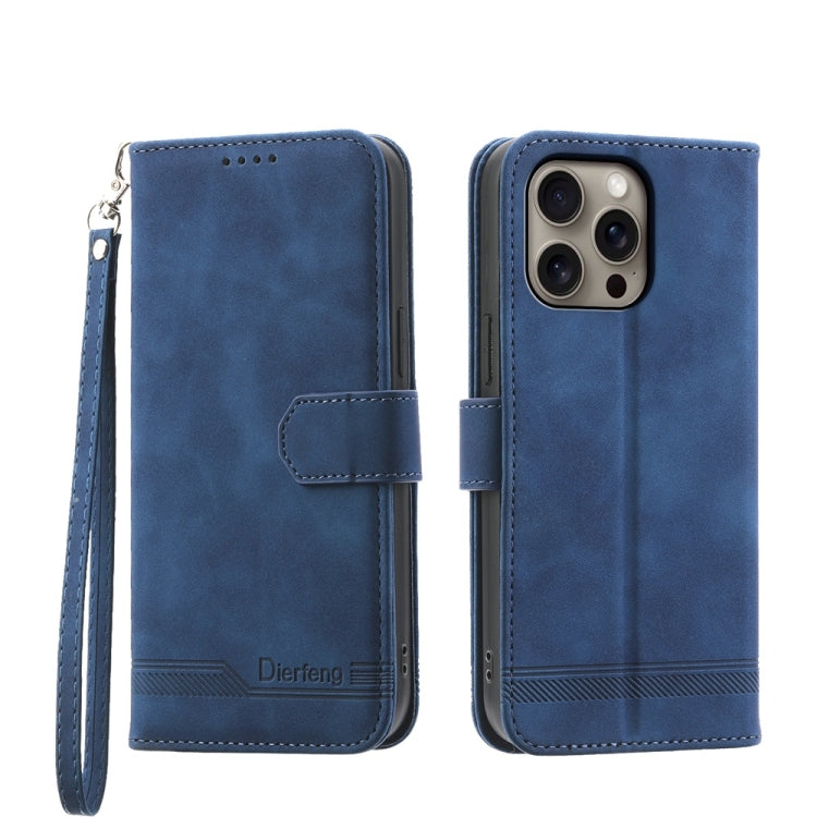 Dierfeng Dream Line TPU + PU Leather Phone Case, For iPhone 16 Pro Max, For iPhone 16 Pro, For iPhone 16 Plus, For iPhone 16, For iPhone SE 2024