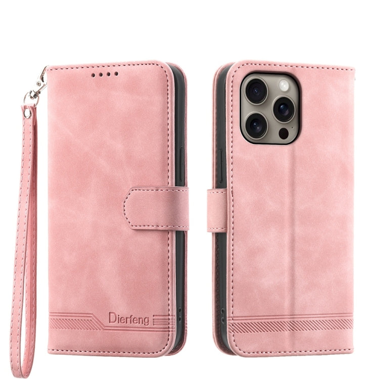 Dierfeng Dream Line TPU + PU Leather Phone Case, For iPhone 16 Pro Max, For iPhone 16 Pro, For iPhone 16 Plus, For iPhone 16, For iPhone SE 2024