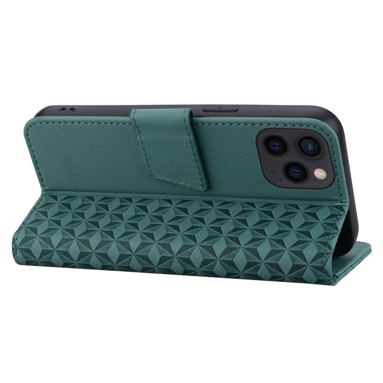 Business Diamond Buckle Leather Phone Case with Lanyard