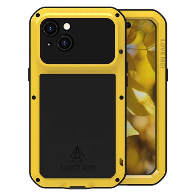 LOVE MEI Metal Shockproof Life Waterproof Dustproof Phone Case, For iPhone 15 Plus, For iPhone 15