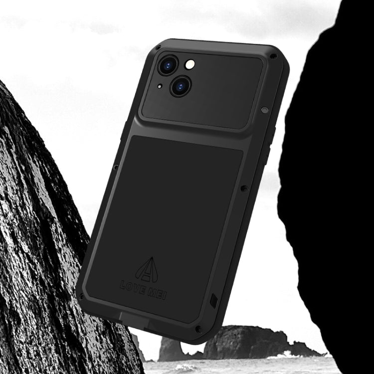 LOVE MEI Metal Shockproof Life Waterproof Dustproof Phone Case, For iPhone 15 Plus, For iPhone 15